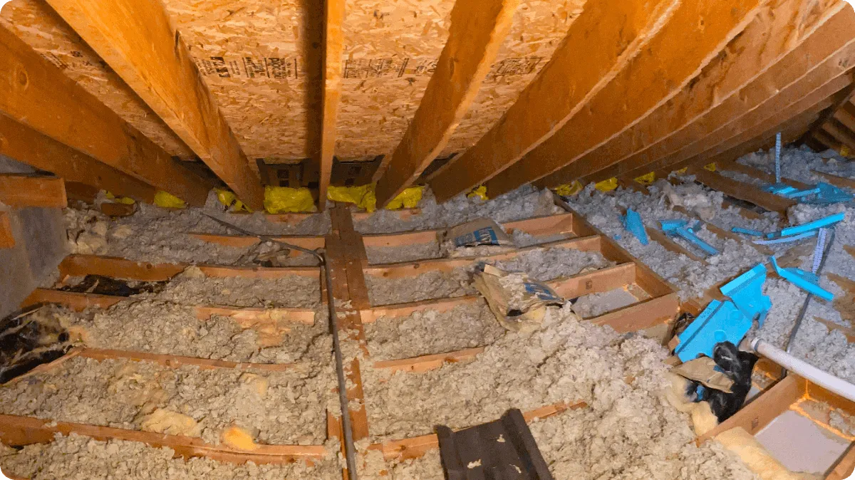 Potential energy bill savings after professional home insulation in Central Illinois.